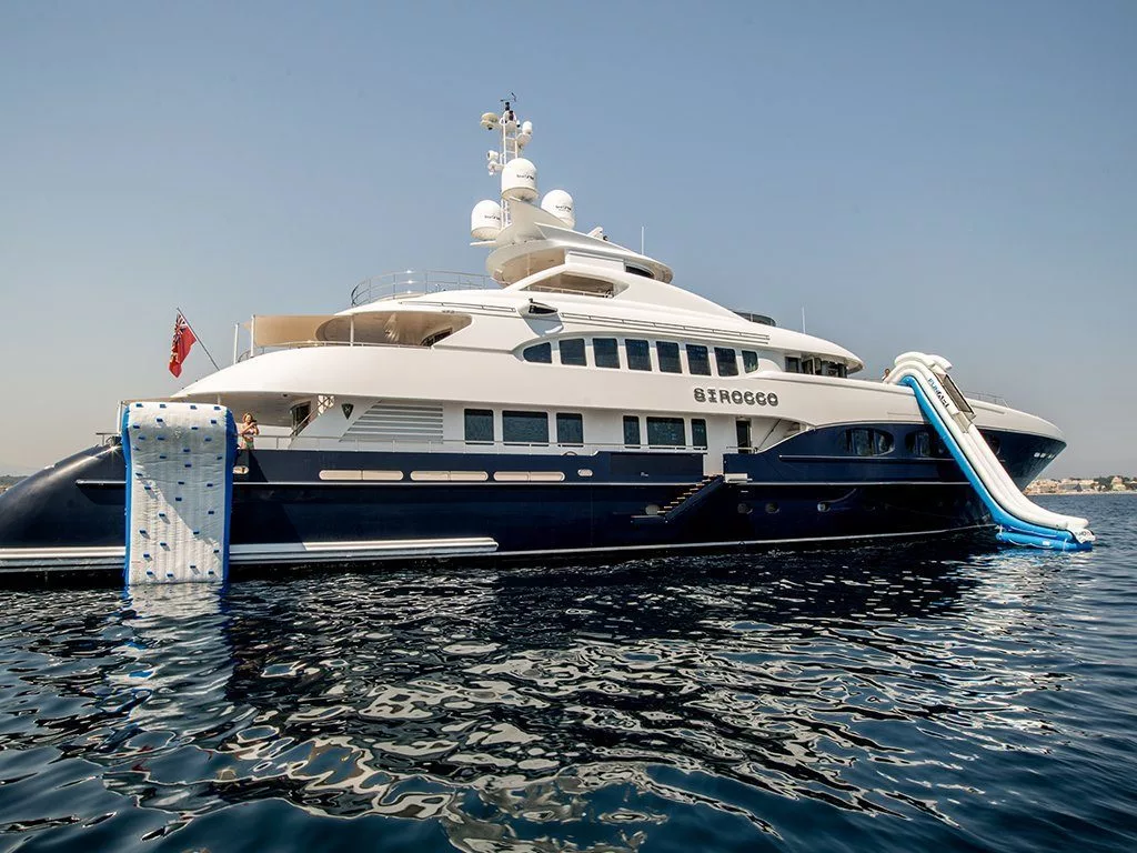 Motor Yacht Scirocco with FunAir Climbing Wall and Yacht Slide