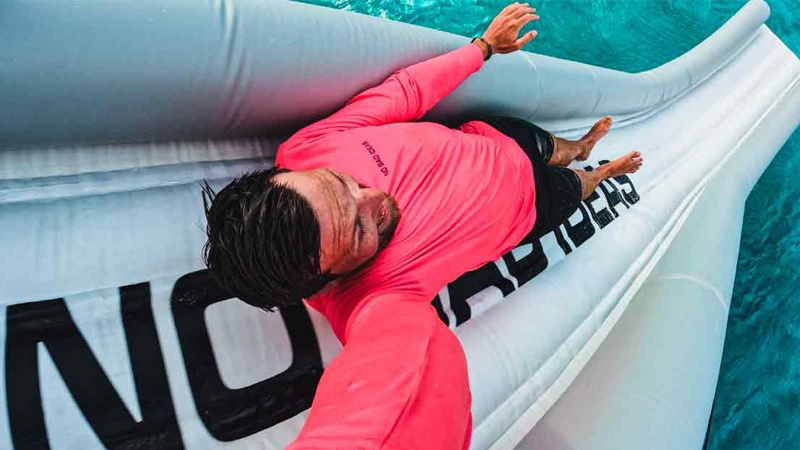 Cameron Green on FunAir Inflatable Yacht Slide on superyacht No Bad Ideas