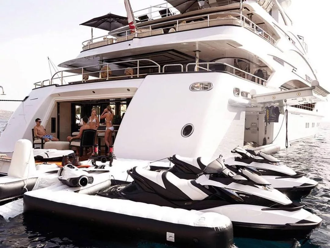 Superyacht custom inflatable jet ski dock