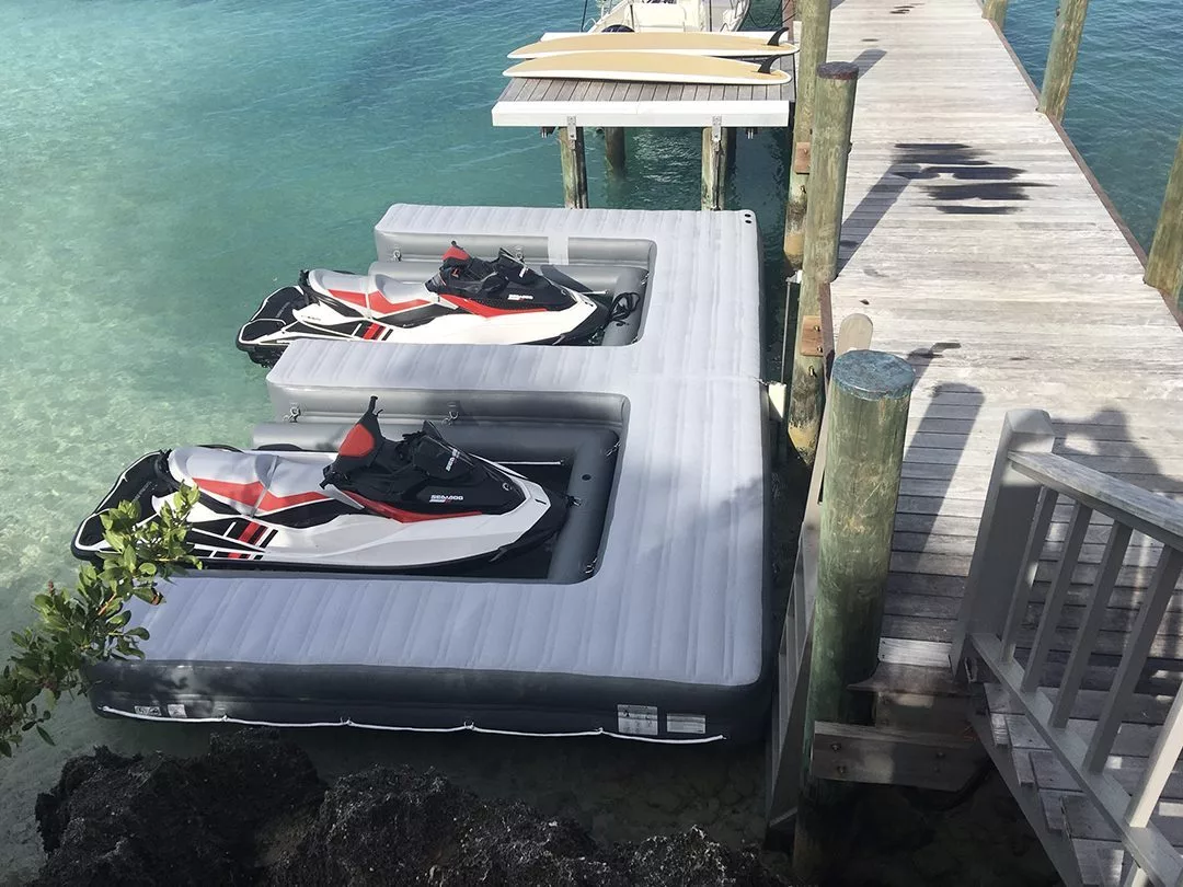 Jet Skis at Inflatable dock