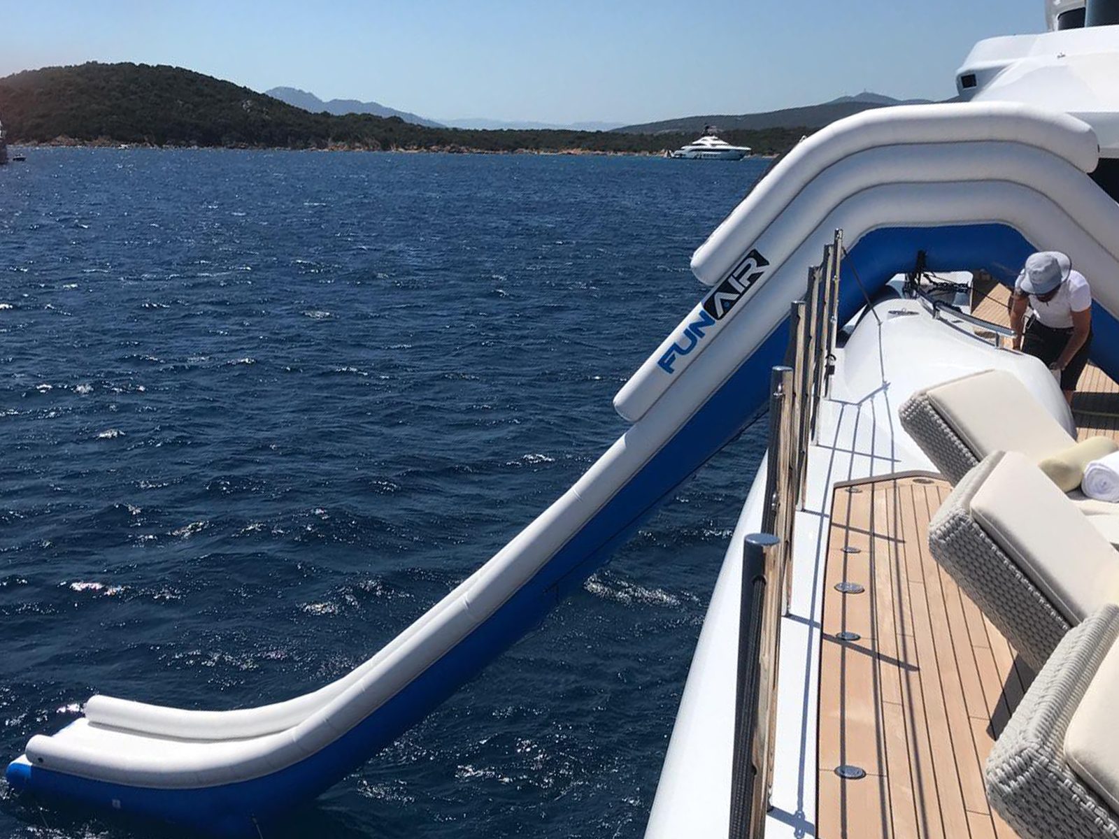 Yacht Slide on superyacht Metis