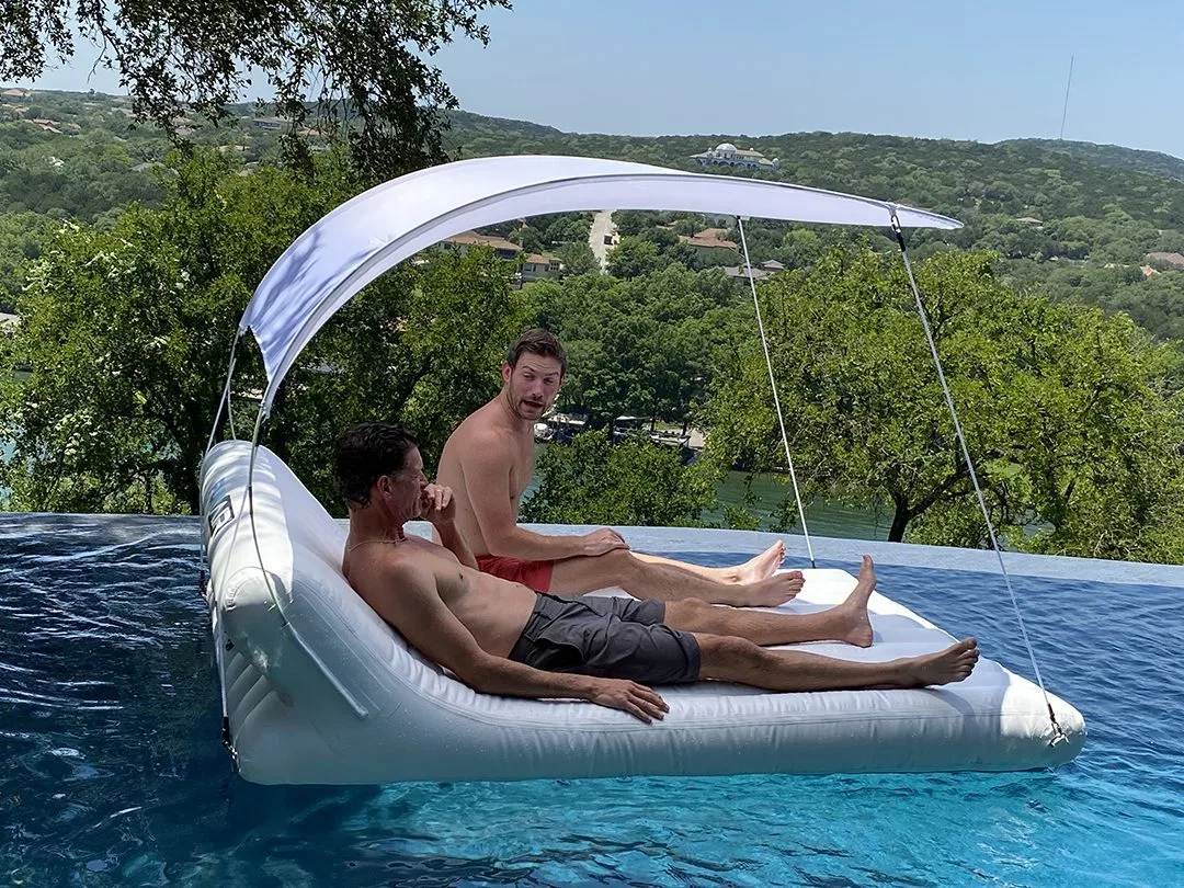Floating Shaded Lounger on pool