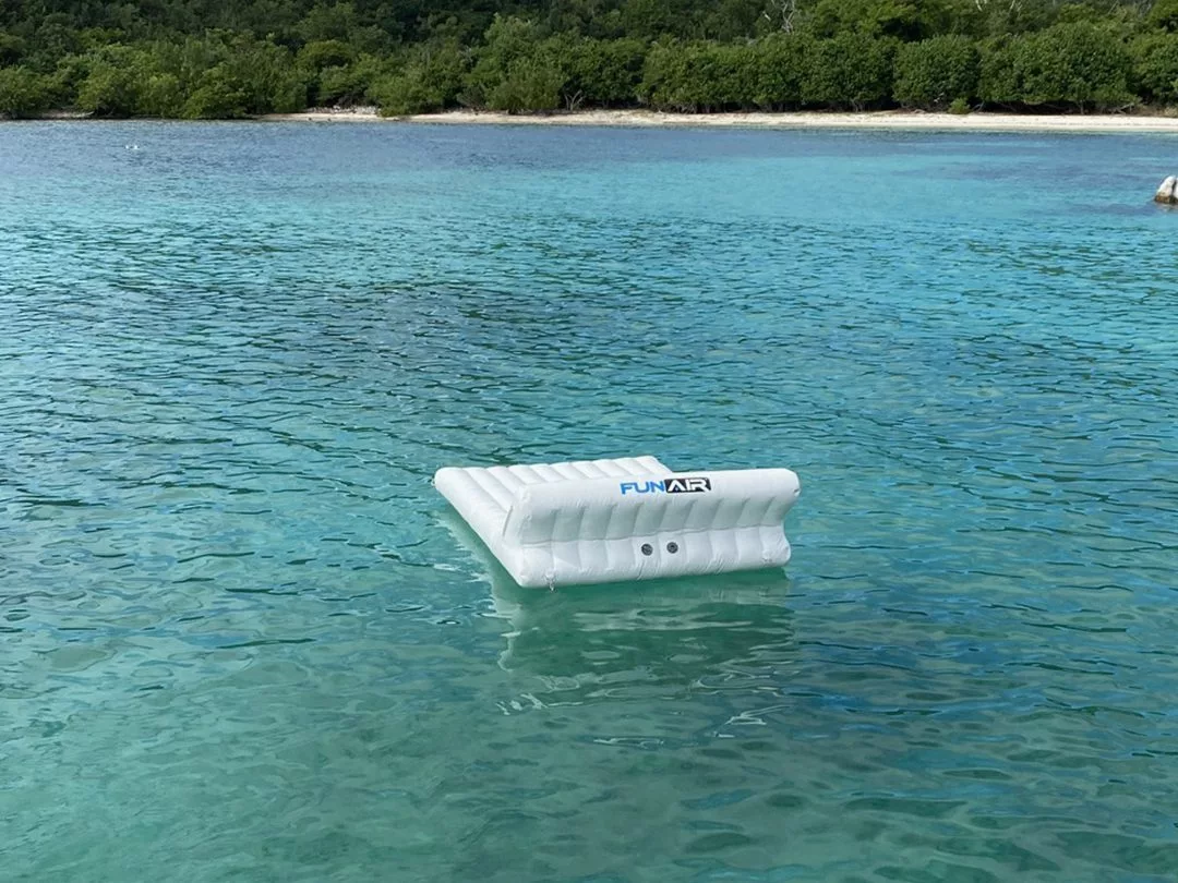 Floating Shaded Lounger on ocean without shade
