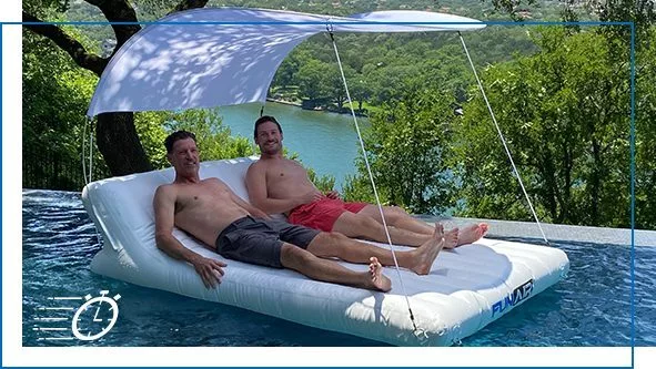 QuickShip Floating Shaded Lounger