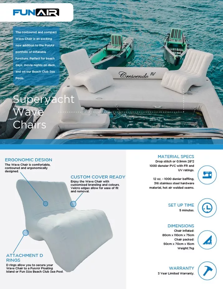 FunAir Superyacht Wave Chairs Spec Sheet