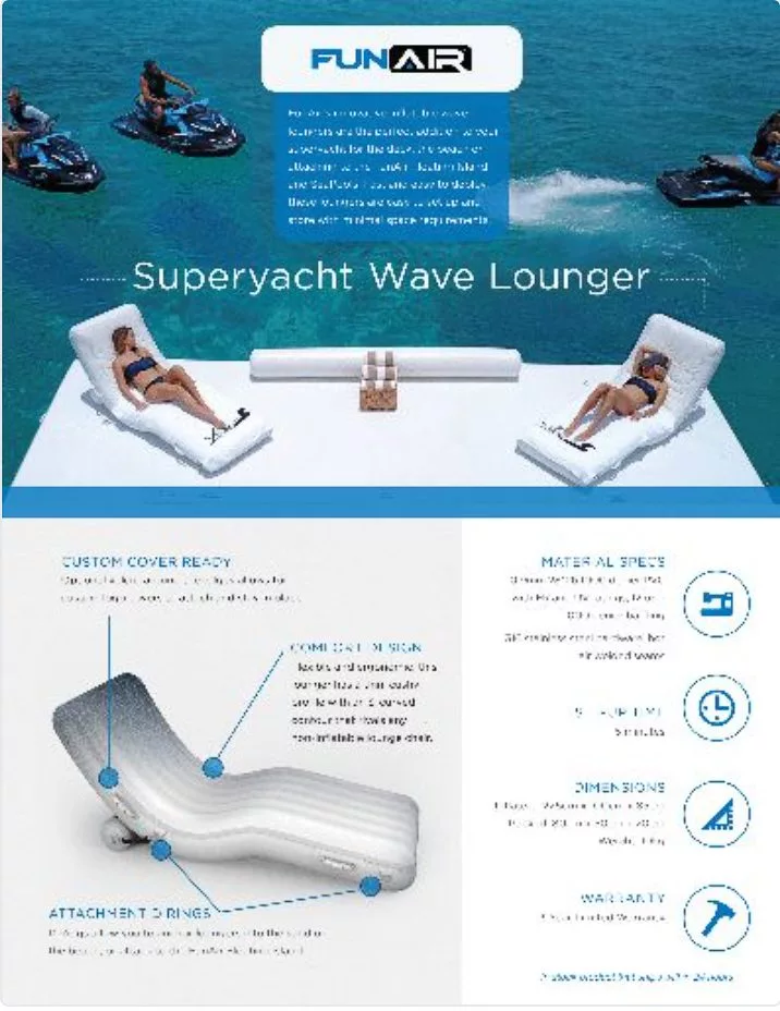 FunAir Wave Lounger Spec Sheet