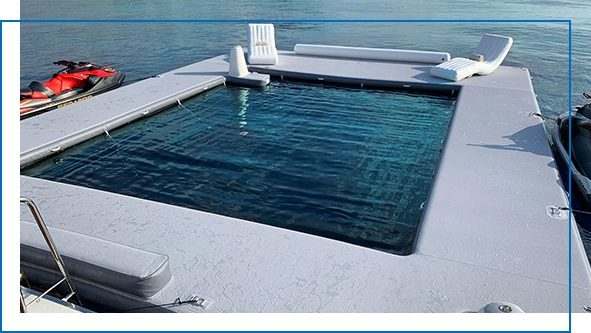 Beach Club Sea Pool and Superyacht Wave Loungers
