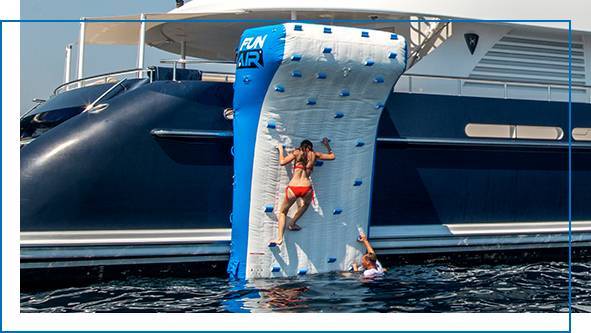 Inflatable superyacht Climbing Wall