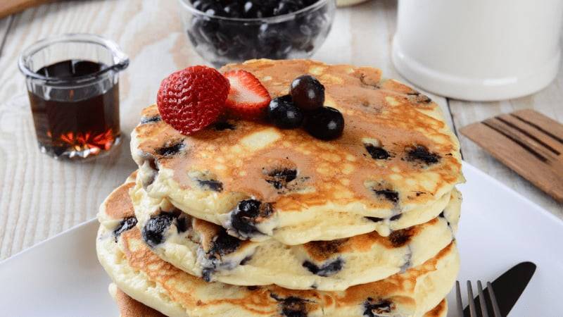 Blueberry Breakfast Pancakes