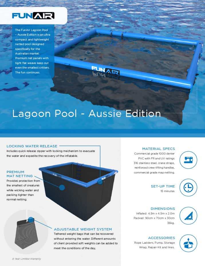 Lagoon Pool Aussie Edition Spec Sheet