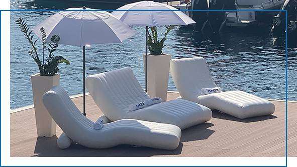 Double Wave Lounger and two Superyacht Wave Loungers