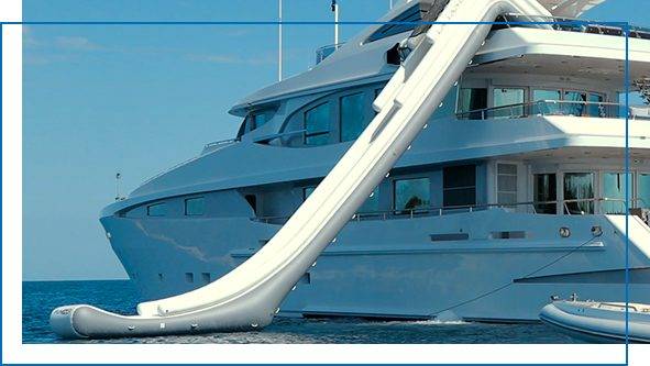 FunAir Custom Yacht Slide on superyacht