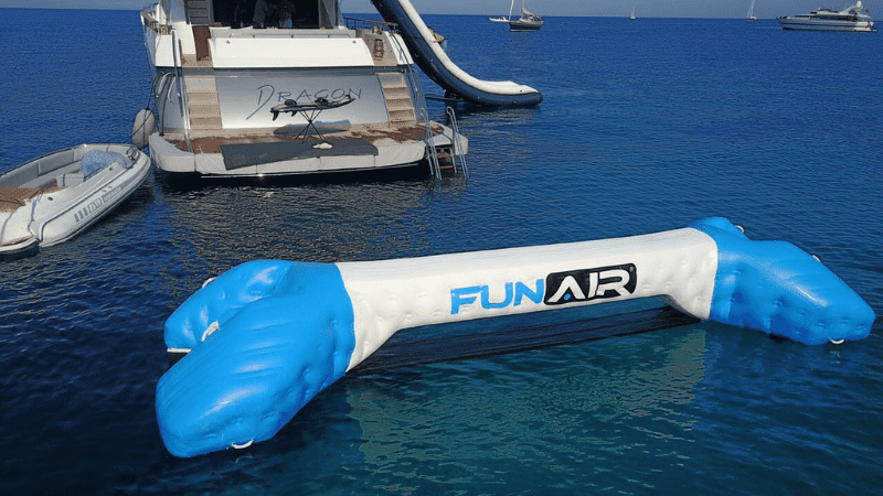 FunAir Inflatable Water Joust Superyacht Inflatable balancing beam