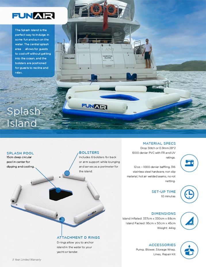 FunAir Splash Island Spec Sheet