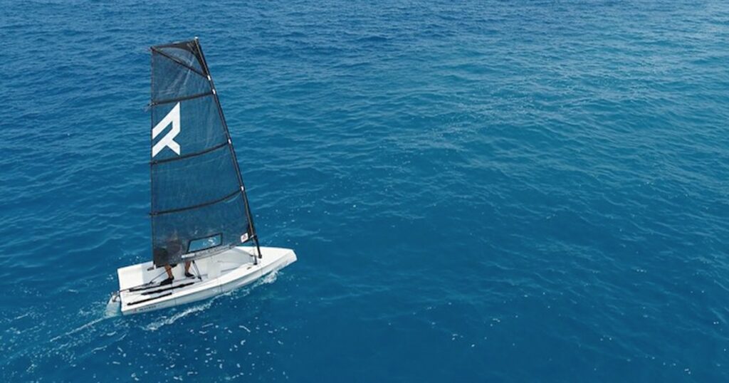Reverso Air folding sailboat used by a charter guest during a luxury vacation on a superyacht
