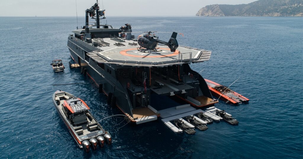 Inflatable Jet Ski Dock A Must Have for the Mediterranean Superyacht Season copyright Jenks Imaging