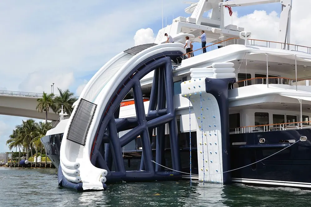 Curved-Yacht-Slide-and-Climbing-Wall-on-a-charter-superyacht