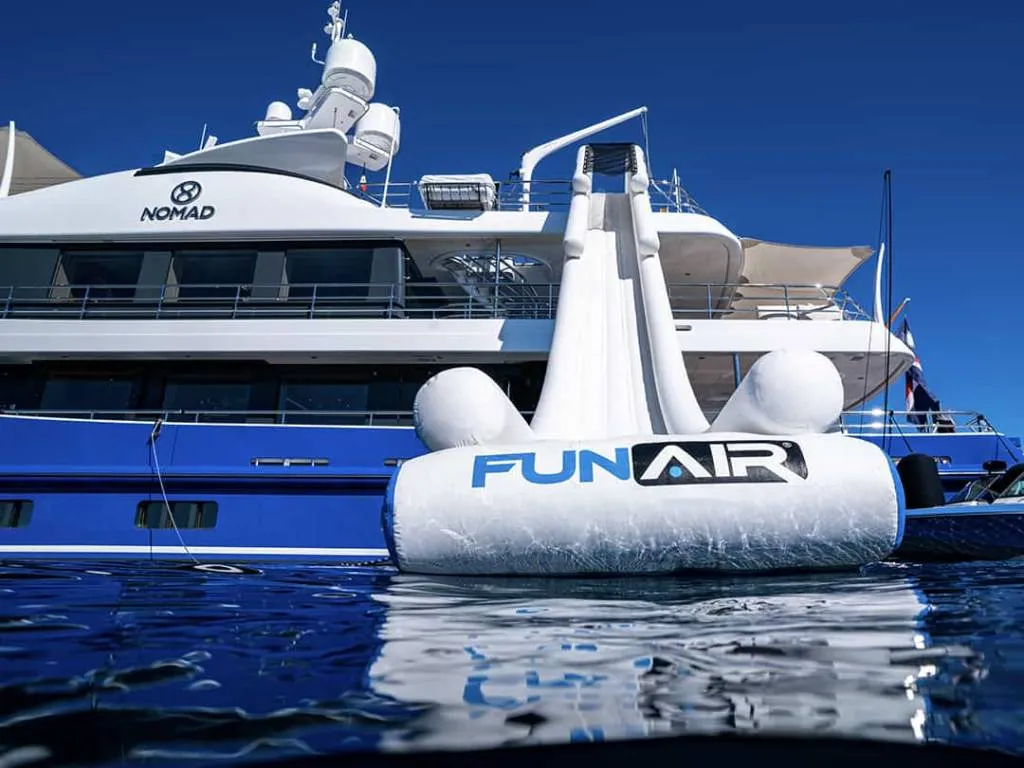 End-view-of-FunAir-yacht-slide-on-superyacht