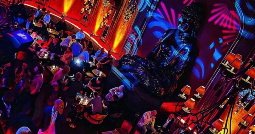 Superyacht Charter guests enjoying a night out in the Buddha Bar in Monte Carlo