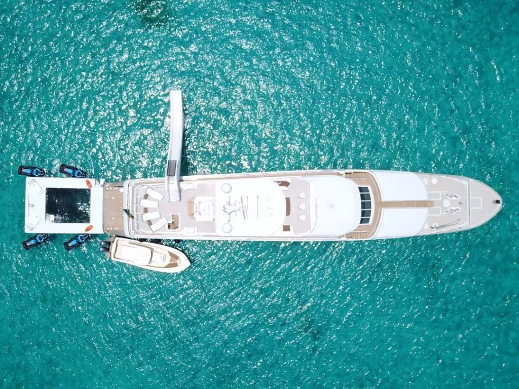 drone-view-of-a-superyacht-with-inflatable-yacht-slide