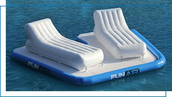 A Twin Escape inflatable superyacht island