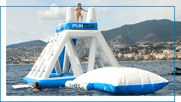 FunAir Inflatable Floating Playground and Junior BigAir Blob