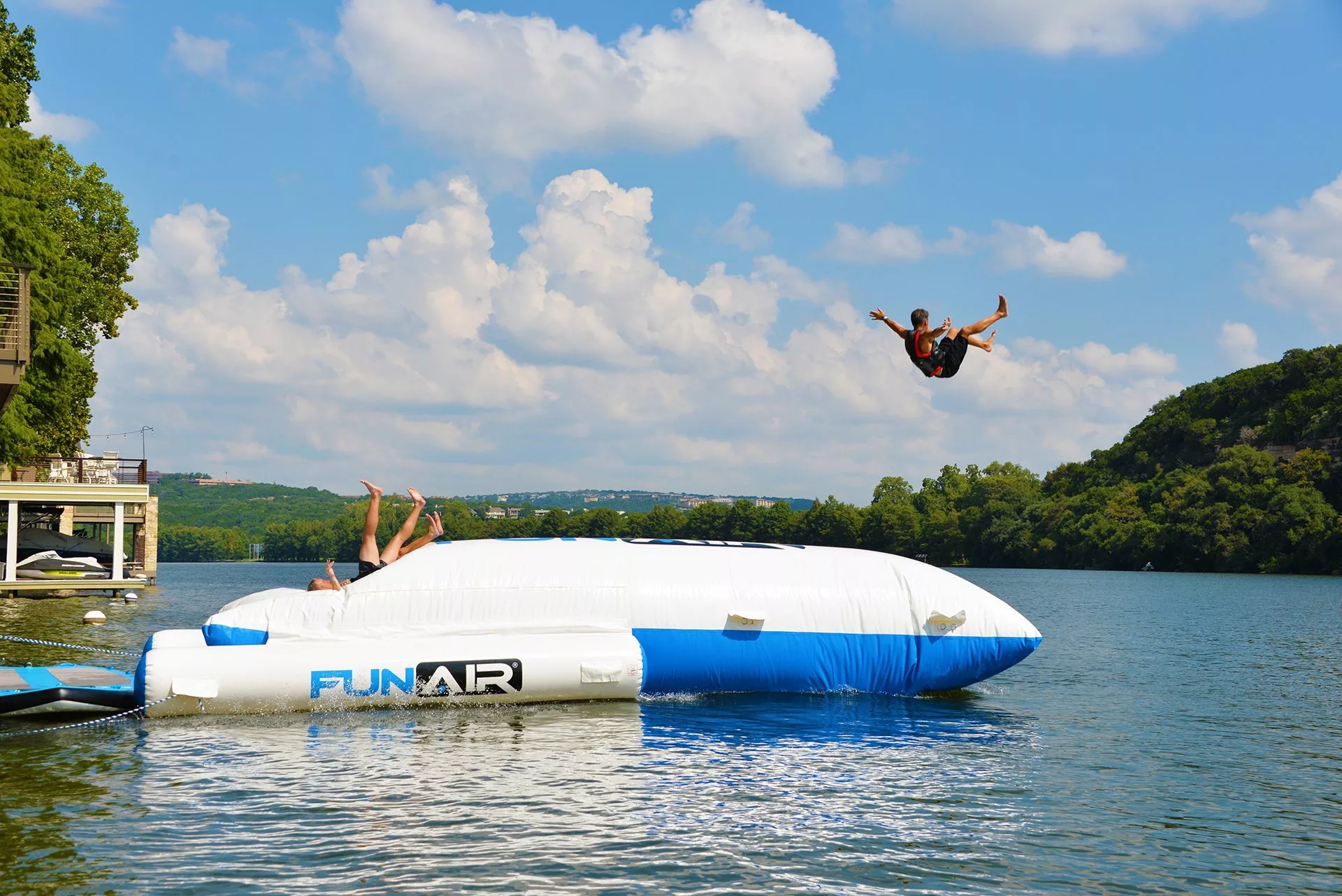 BigAir Blob bounce into a lake