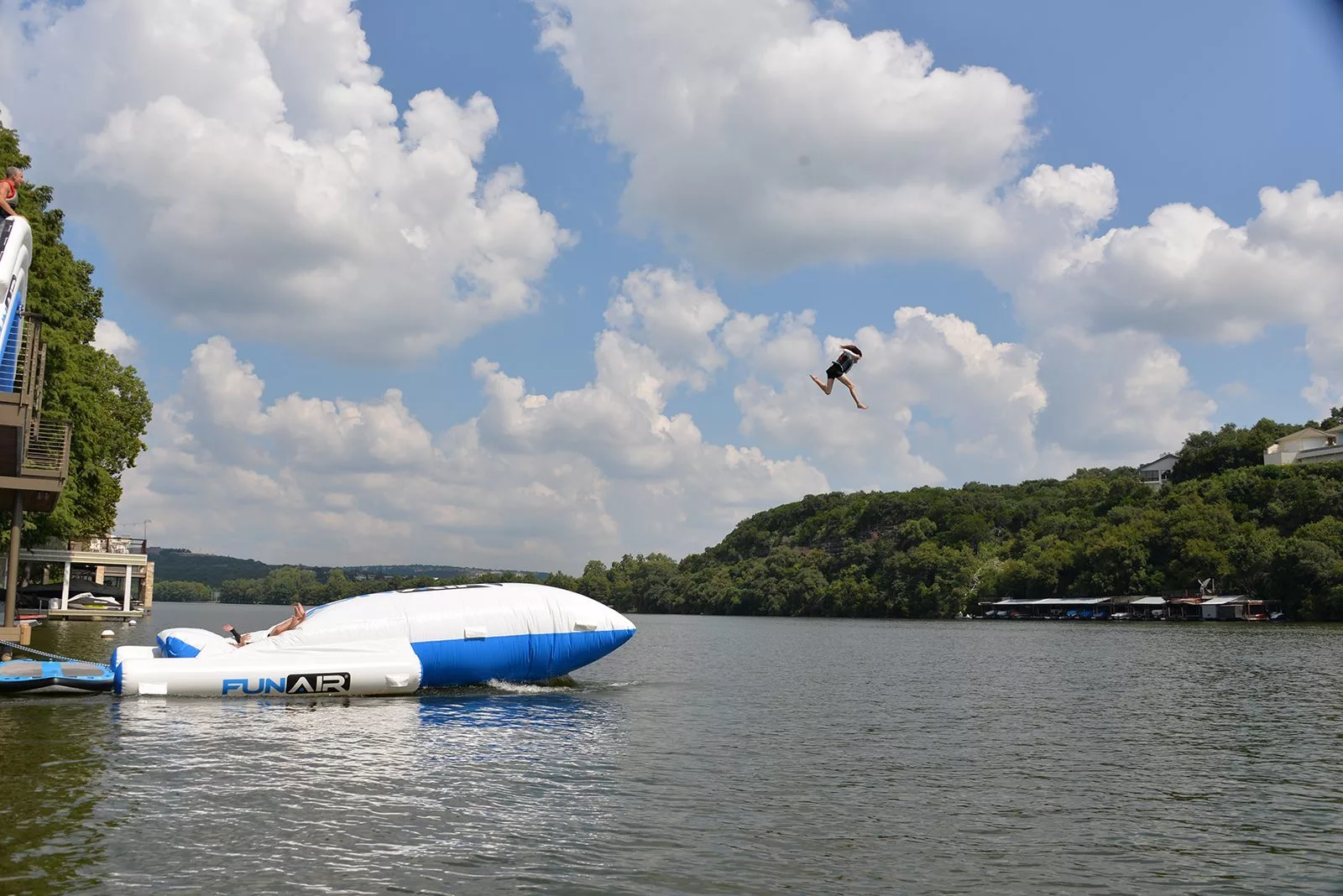 Bouncing off the BigAir Blob in a lake