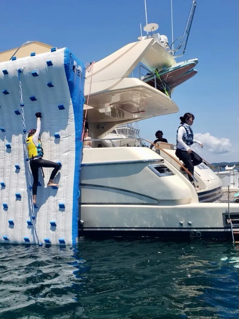 Climbing Wall on superyacht Archimedes