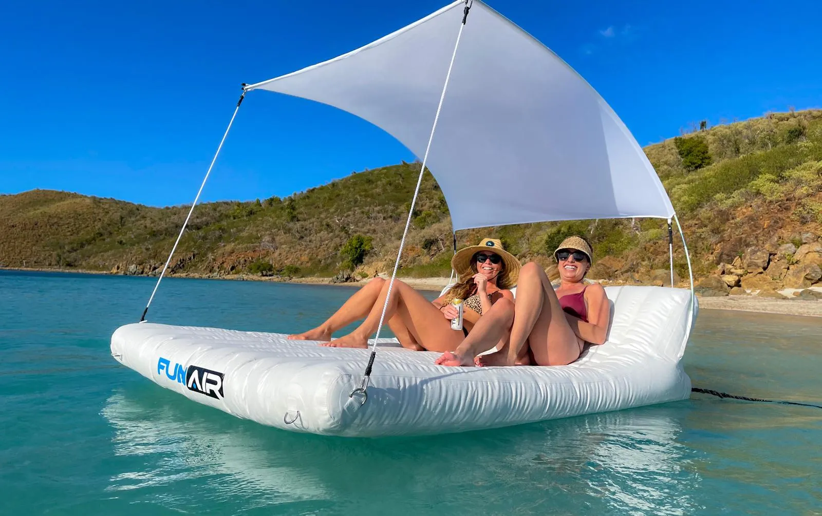 Floating Shaded Lounger from Motor Yacht Foxy Lady