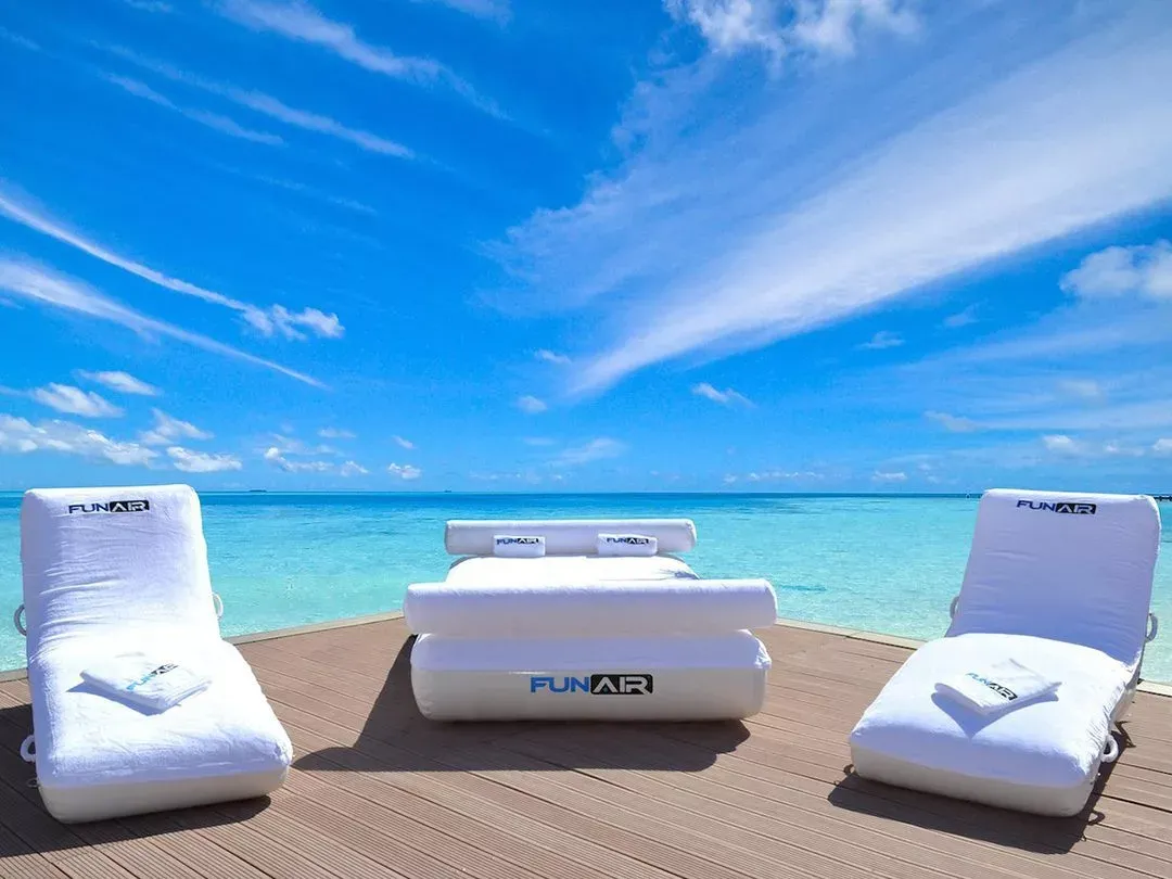 FunAir Inflatable Day Bed and Wave Loungers