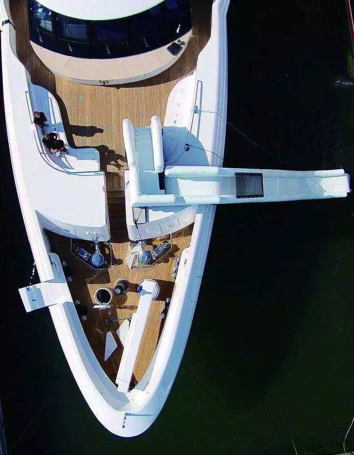 Motor Yacht Illusion Yacht Slide from a Drone