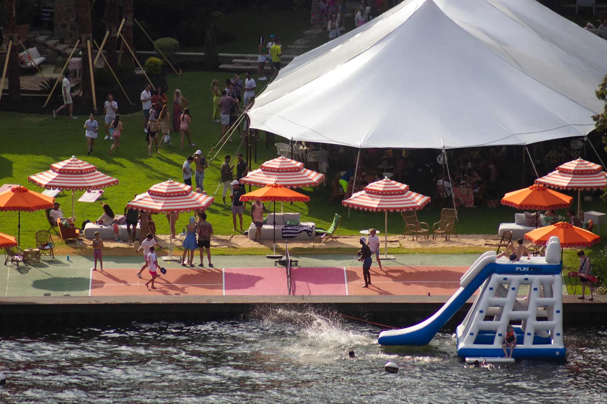 Playground at a Lake Party