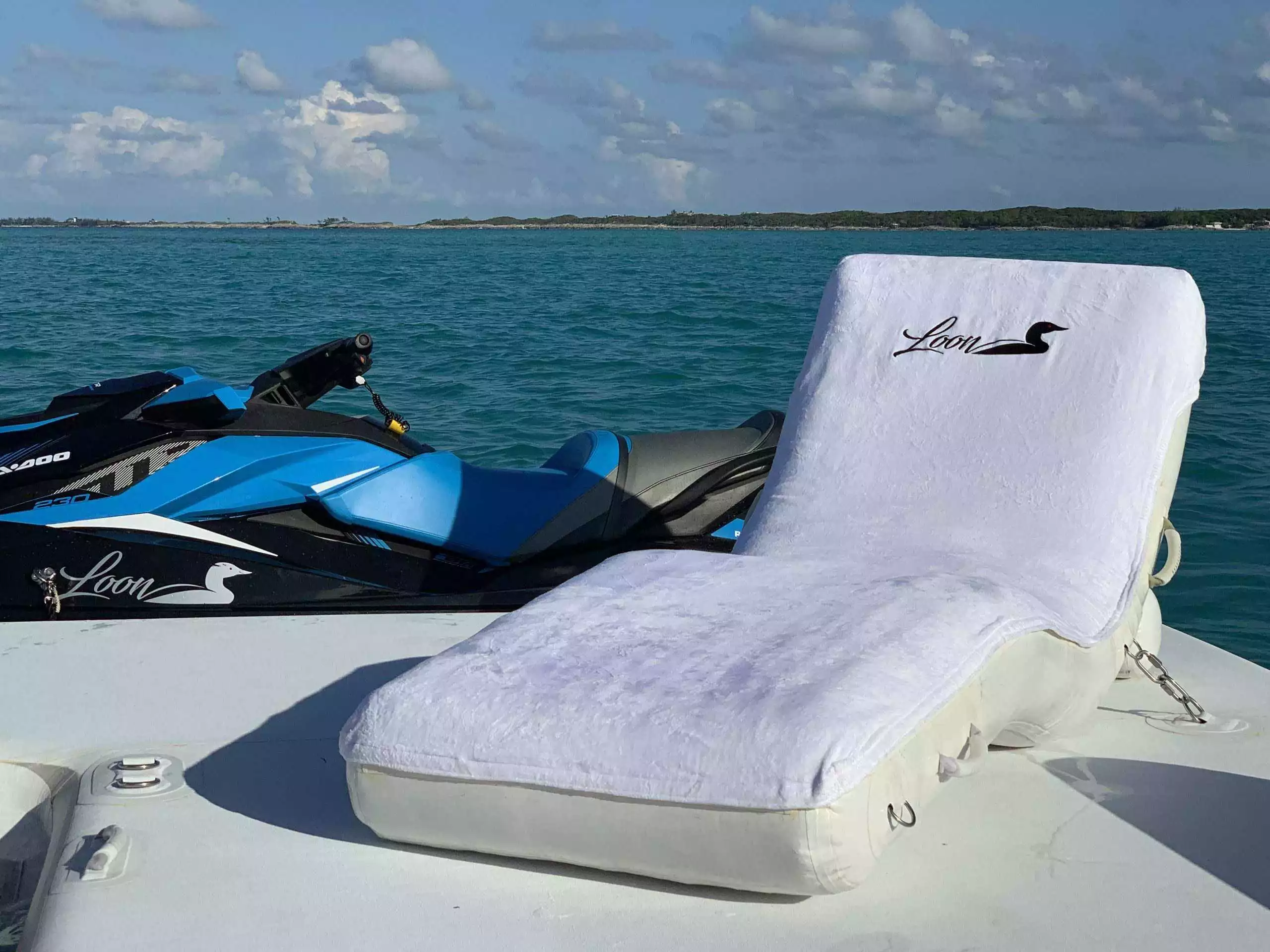 Wave Loungers from MY Loon with jet ski
