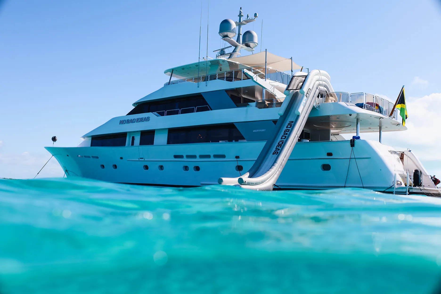 Yacht Slide on charter superyacht No Bad Ideas