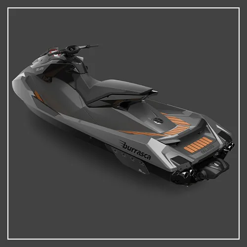 One of the range of colours of the Belassi jet skis