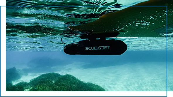 SCUBAJET Pro attached to an inflatable SUP