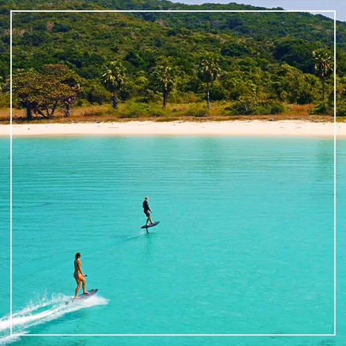 Superyacht charter guests on SCUBAJETs