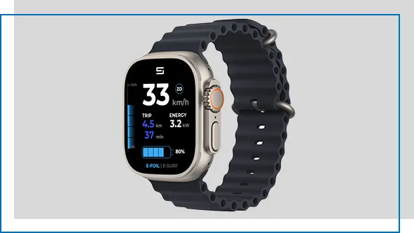 SCUBAJET connected to an Apple Watch