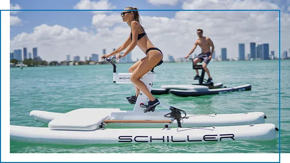 man and woman using Schiller Bikes