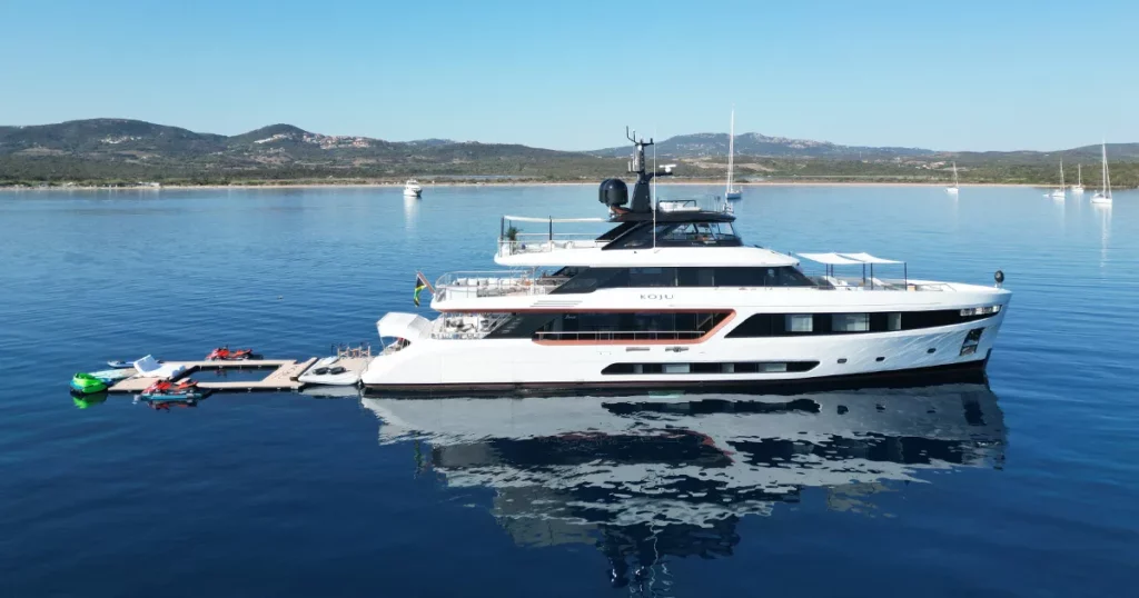 The FunAir superyacht inflatable collection on charter yacht Koju