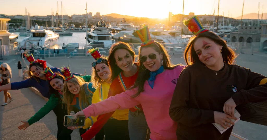 Superyacht crew at the YACHTNEEDS Marketplace crew event in Port Vauban