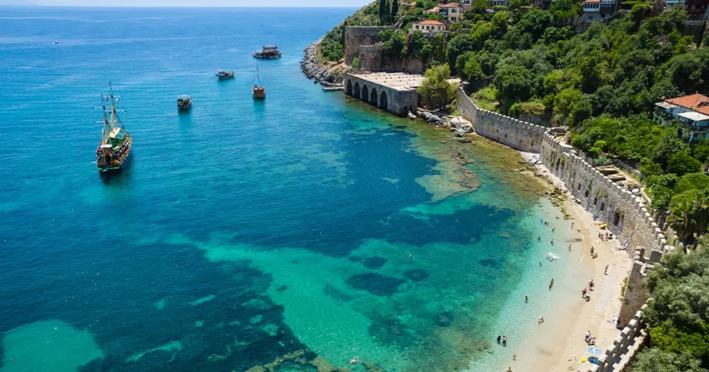 Antalya in Turkey visited by charter guests and yacht crew from superyachts