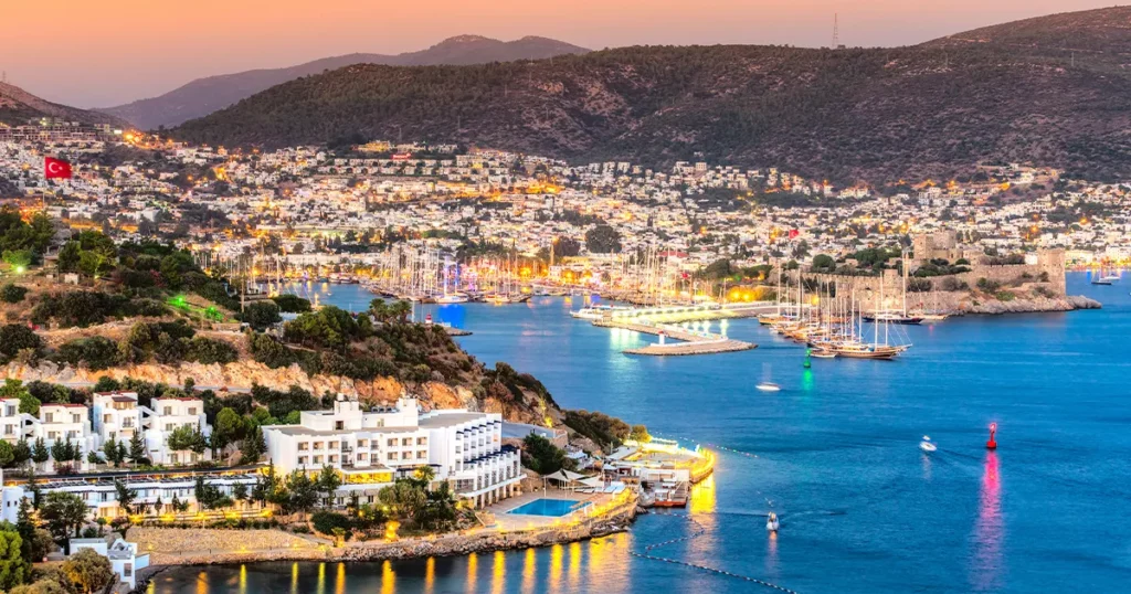 Bodrum castle and Marina in Turkey a yacht crew destination