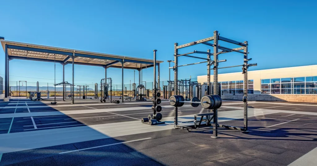 An outdoor gym in the south of france