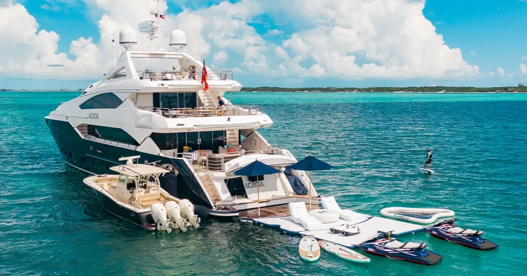 FunAir FunYacht MY Acacia with FunAir superyacht inflatables