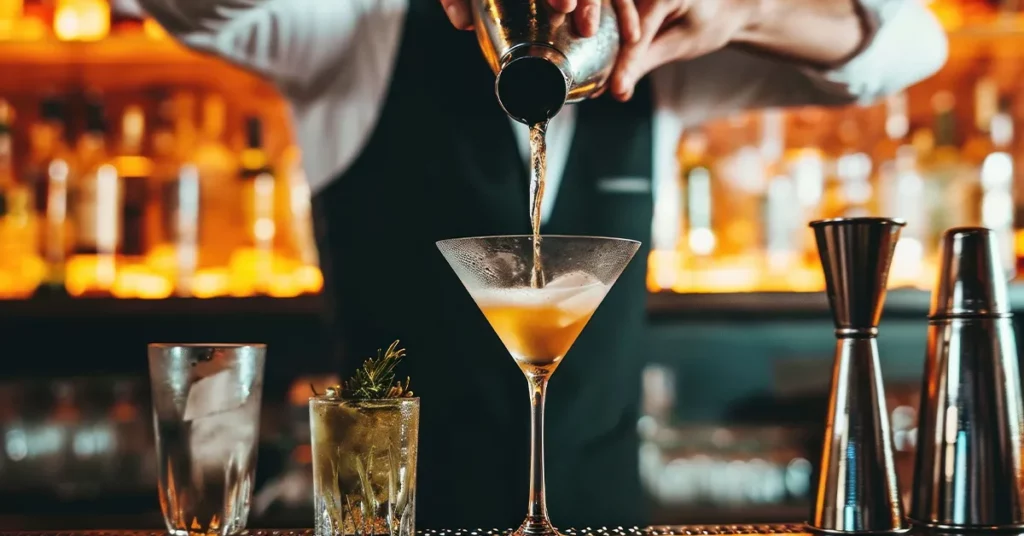 Pouring a cocktail at a Monaco Bar during MYS2024