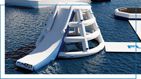 FunAir Splash Tower superyacht inflatable water toy