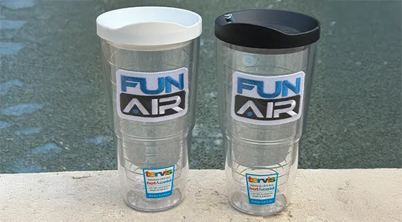 FunAir FunLife Product branded Tervis cups