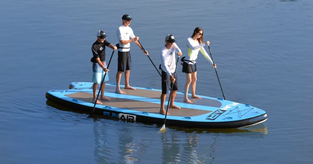 Superyacht Charter Guests enjoying the FunAir Mega SUP